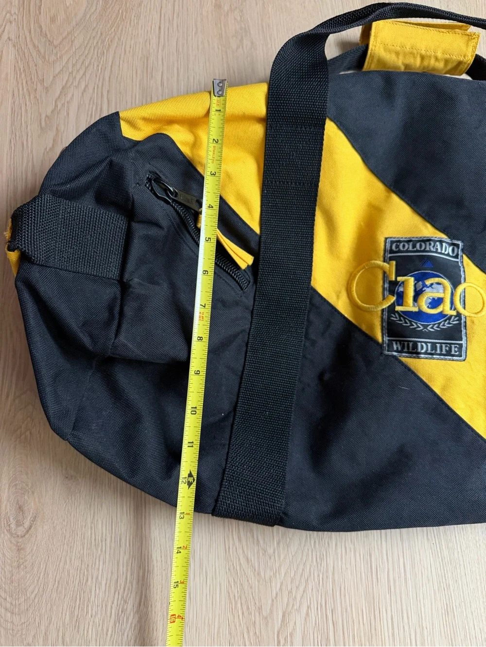 Colorado Wildlife Ciao! Yellow and Black Travel Duffel Bag